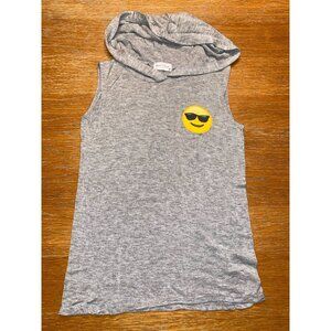Emoji Hoodie Tank Top Sleeveless Gray Shirt For Kids By Full Tilt XS
